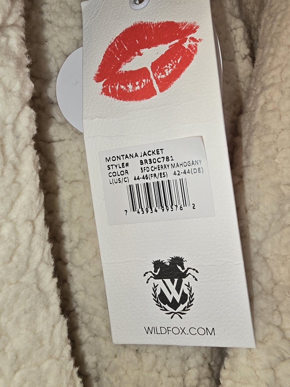 NWT Wildfox Women's Brown Sherpa-Lined Corduroy Jacket - Picture 6 of 9